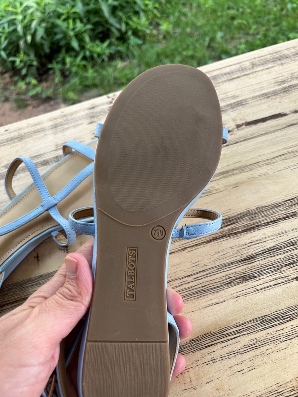 Talbots Gladiator Blue Leather Strappy Flat Sandals ๐ without ๐ฆ - Picture 8 of 11